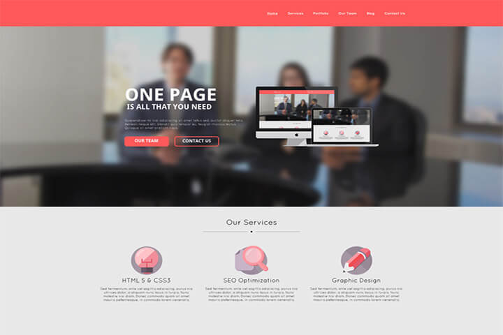 Mẫu template website doanh nghiệp