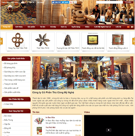 thiết kế website bán đồ gỗ mỹ nghệ