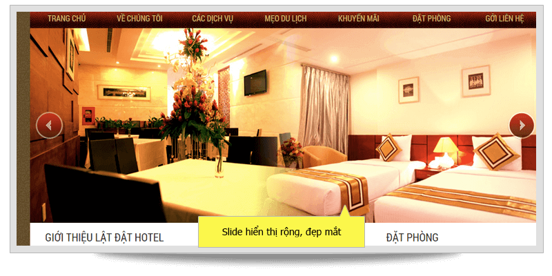 thiết kế web hotel book phòng