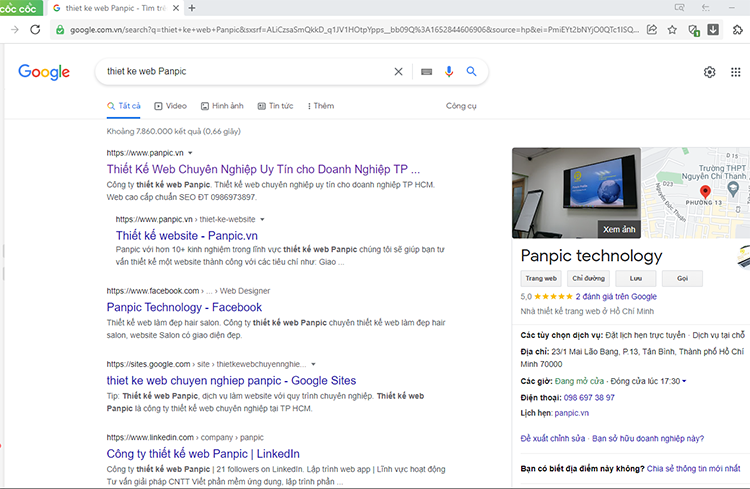 PANPIC Mất bao lâu website xuất hiện trên Google