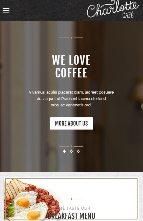 Thiết kế web nhà hàng - quán cafe