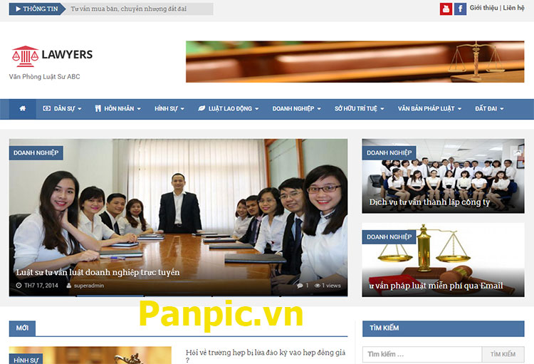 Thiết kế web văn phòng luật sư