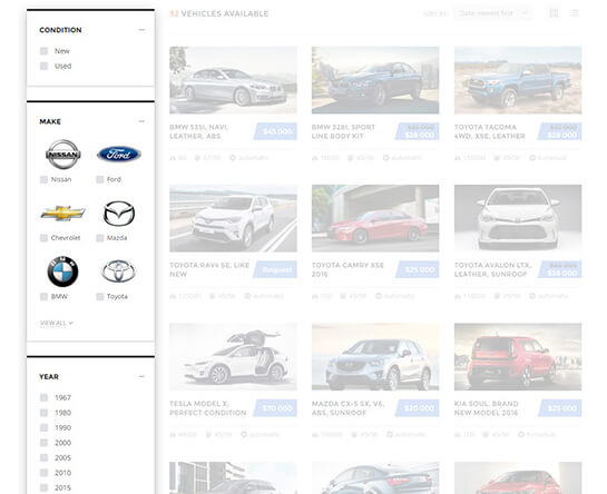 Thiết kế web mua bán ô tô
