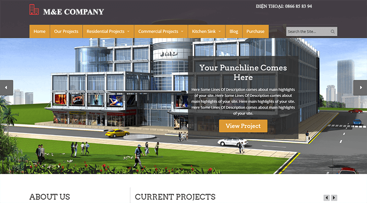 Panpic thiết kế web công ty M&E