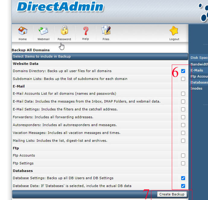 Hướng dẫn backup website trên server VPS Direct Admin