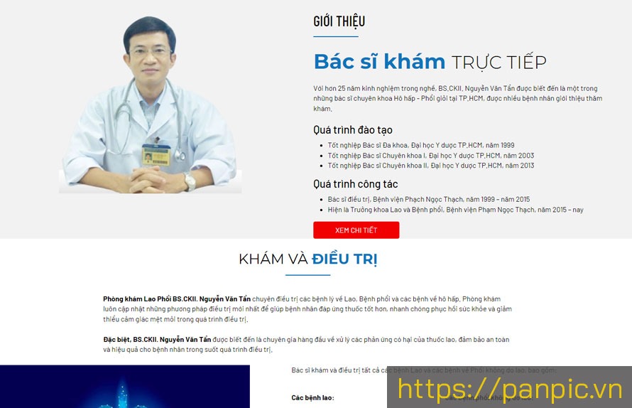 Thiết kế website bác sĩ - phòng khám