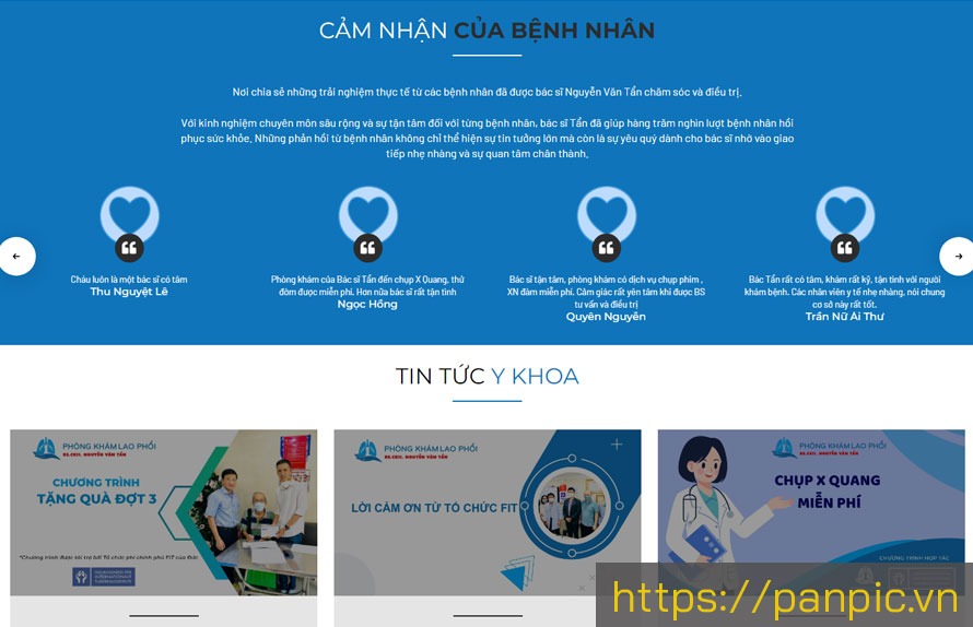 Thiết kế website bác sĩ - phòng khám