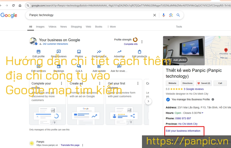 Hướng dẫn chi tiết cách thêm địa chỉ công ty vào Google map tìm kiếm