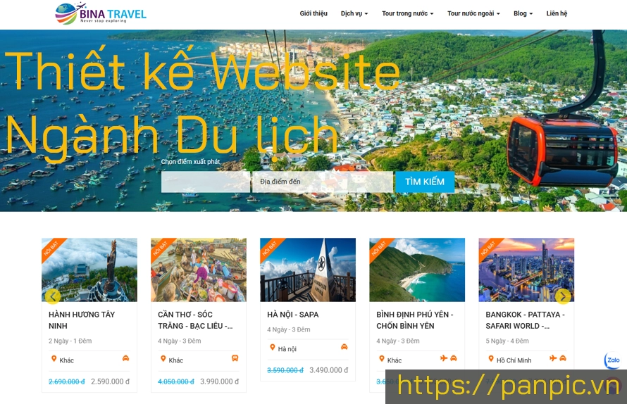 Thiết kế Website Chuẩn SEO cho Ngành Du lịch tại Việt Nam