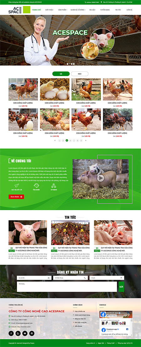 Website nông trại chăn nuôi