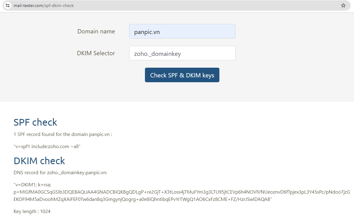 Cách test kiểm tra cấu hình bản ghi SPF và DKIM