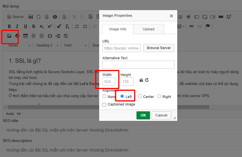 Panpic cách chèn hình ảnh vào website