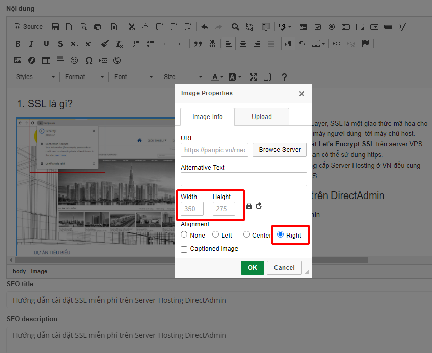 Panpic cách chèn hình ảnh vào website